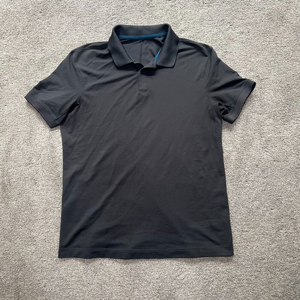 Lululemon Tech Pique Polo Shirt Golf Performance Live In Practice Gray Size M